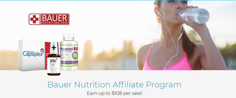 Bauer Nutrition affiliate signup page