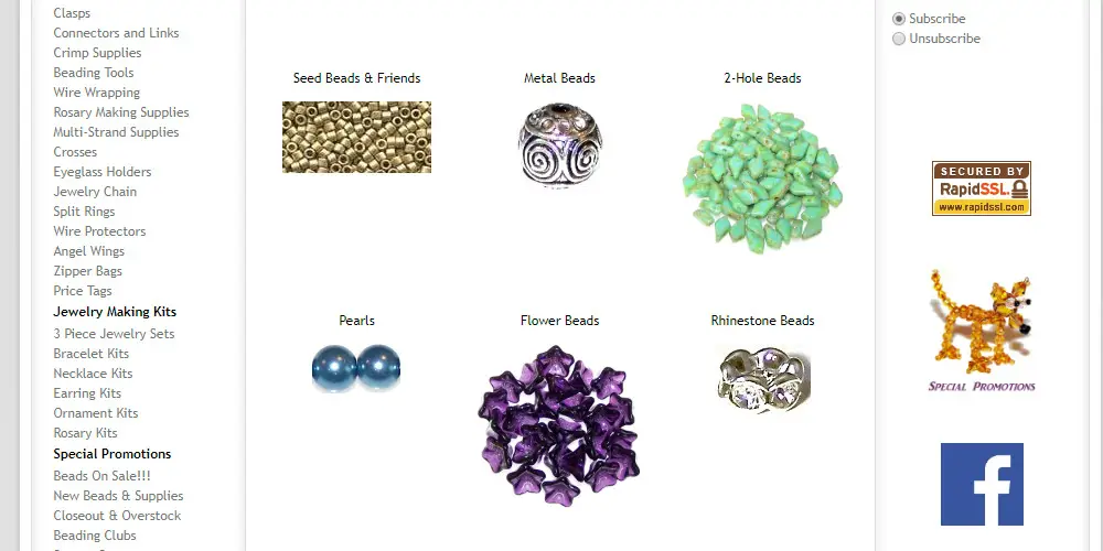 bead buddies bead category list