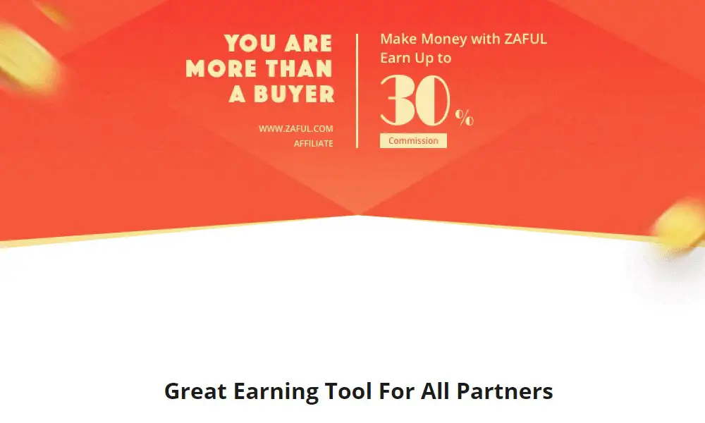 Zaful affiliate signup page