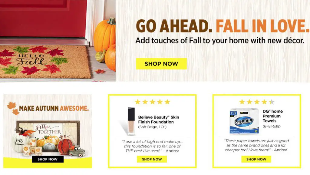 dollar general home page