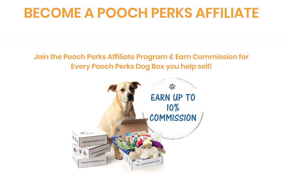 pooch perks affiliate sign up page