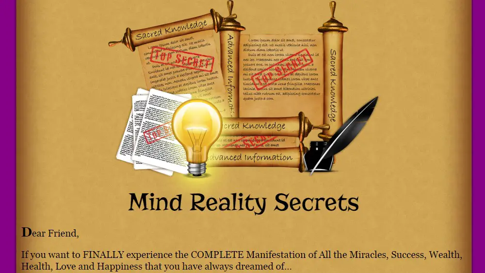 mind reality home page