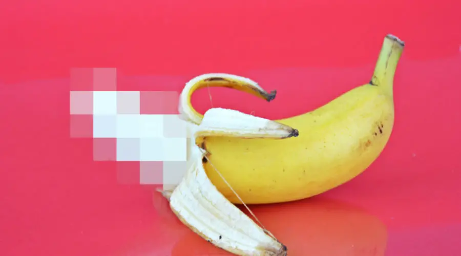 pixelated banana on pink background to represent adult affiliate programs
