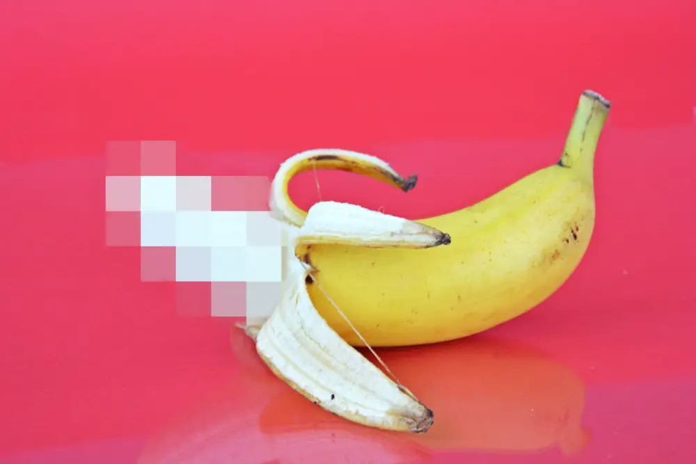 pixelated banana on pink background to represent adult affiliate programs