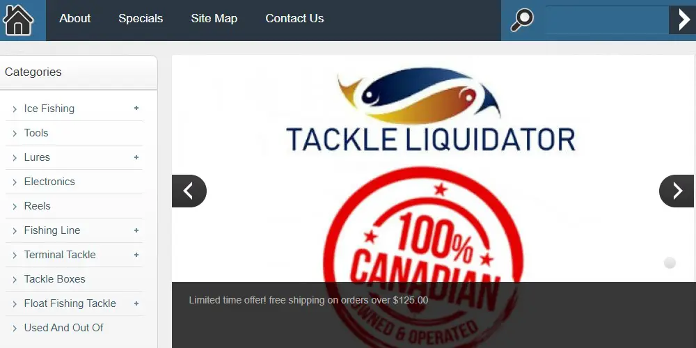 tackle liquidator home page