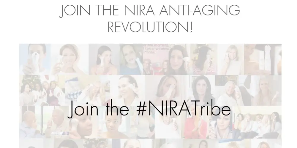 Nira skin affiliate sign up page