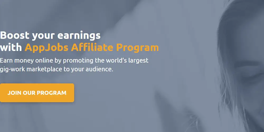 appjobs affiliate sign up page