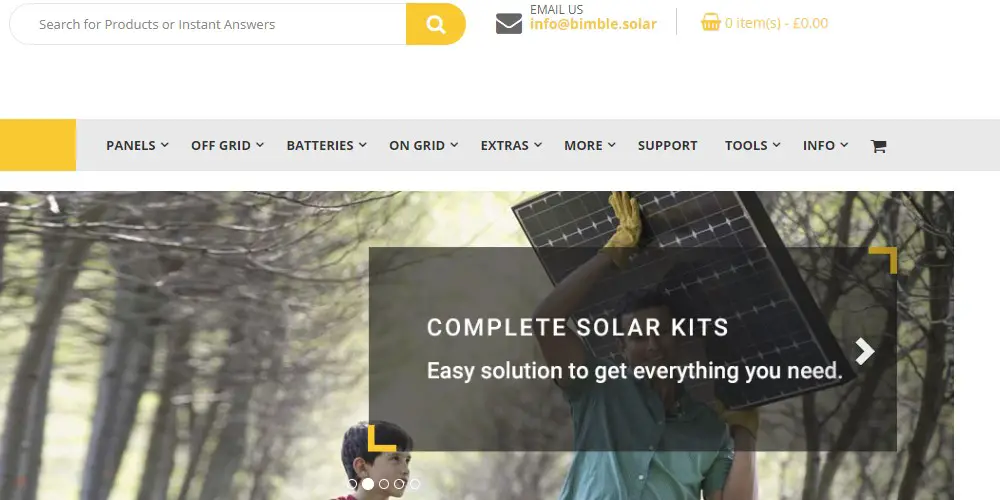 bimble solar home page
