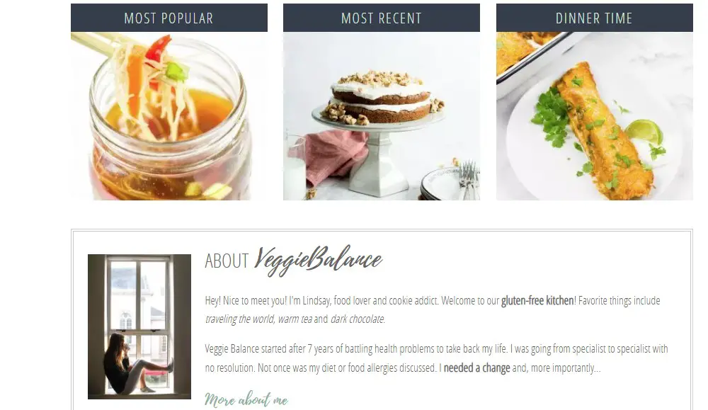 veggie balance home page