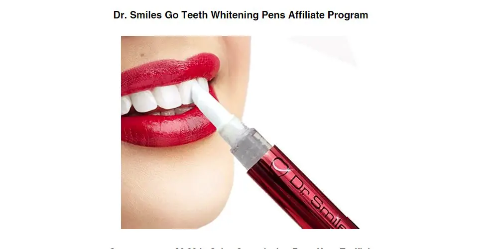 dr. smiles affiliate sign up page