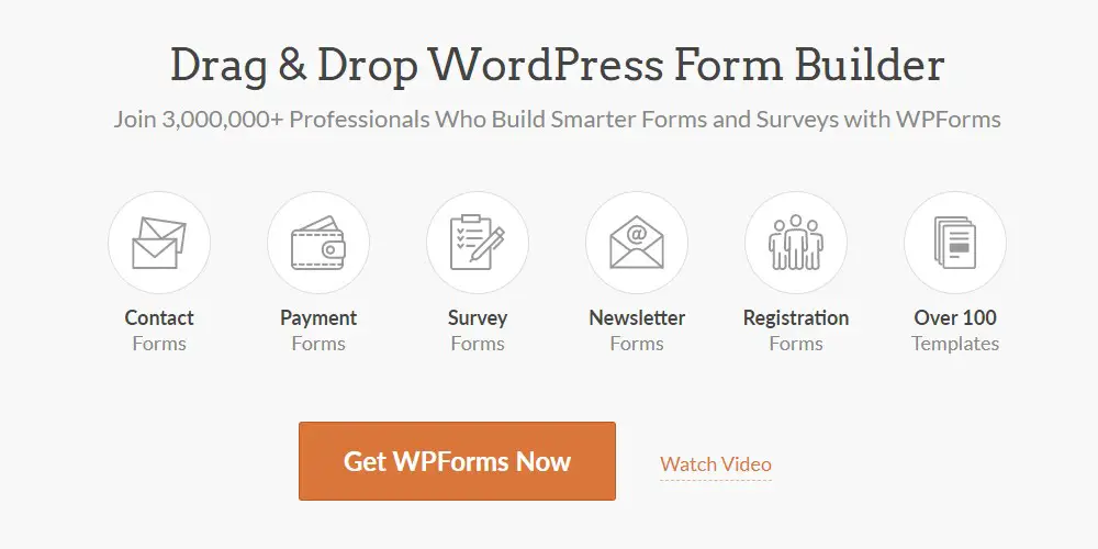 wp forms home page