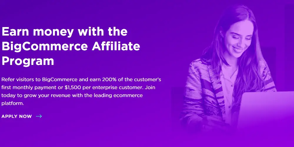 big commerce affiliate sign up page