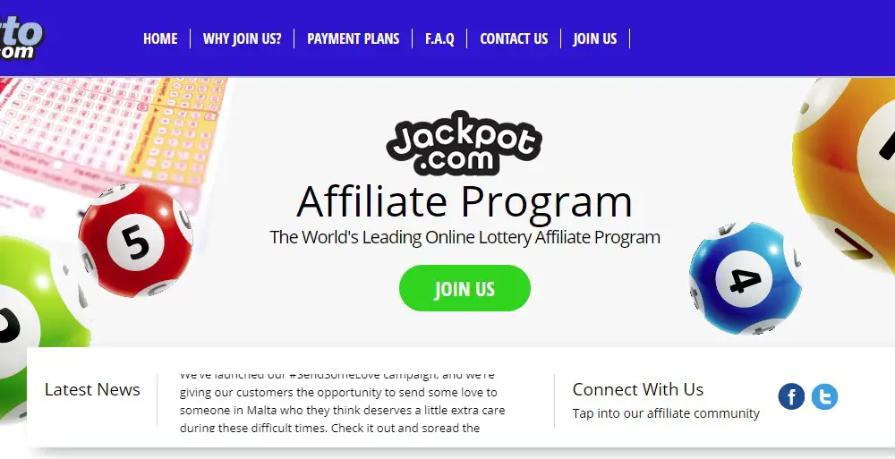 my lotto affiliate sign up page