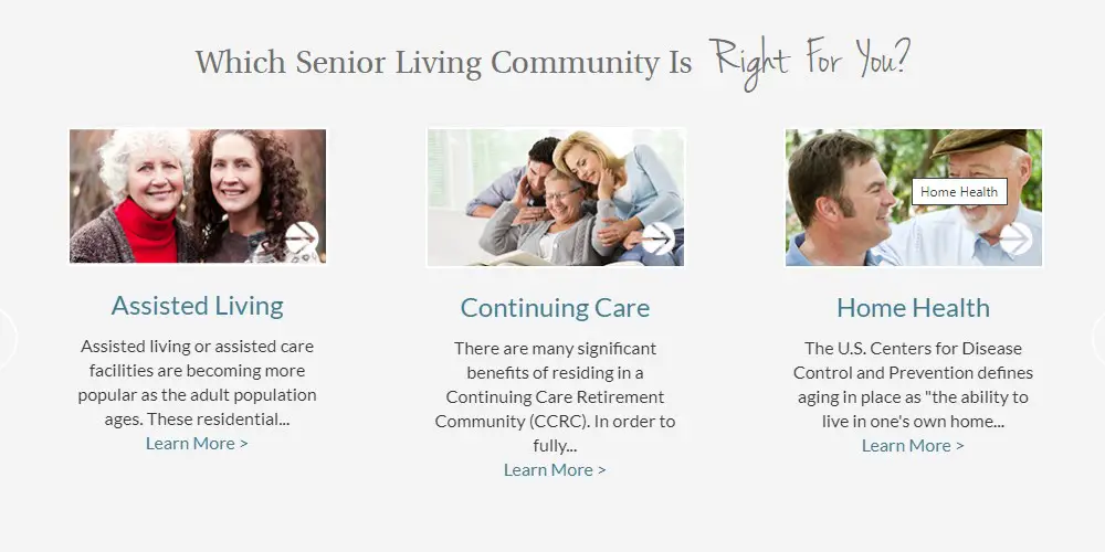 senior living link home page