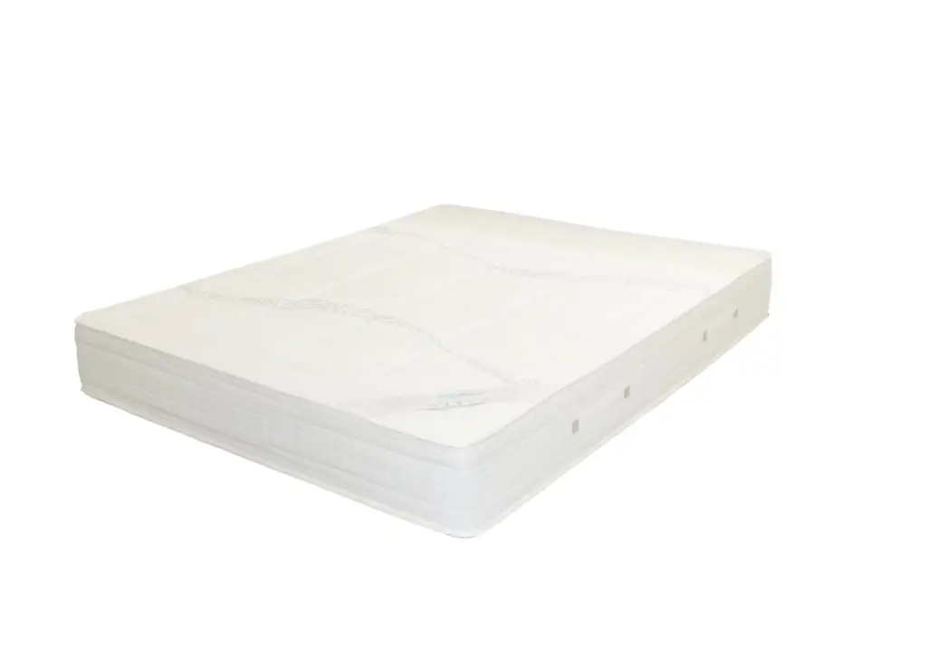 The image shows a photo of a new mattress without any bedding or accessories and is an example of how to promote mattress affiliate programs to show the product customers receive.