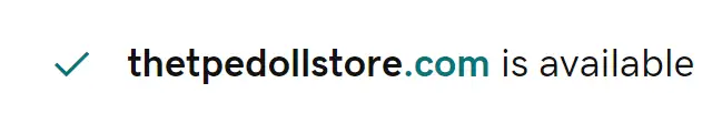 Domain name availability for a real doll store website