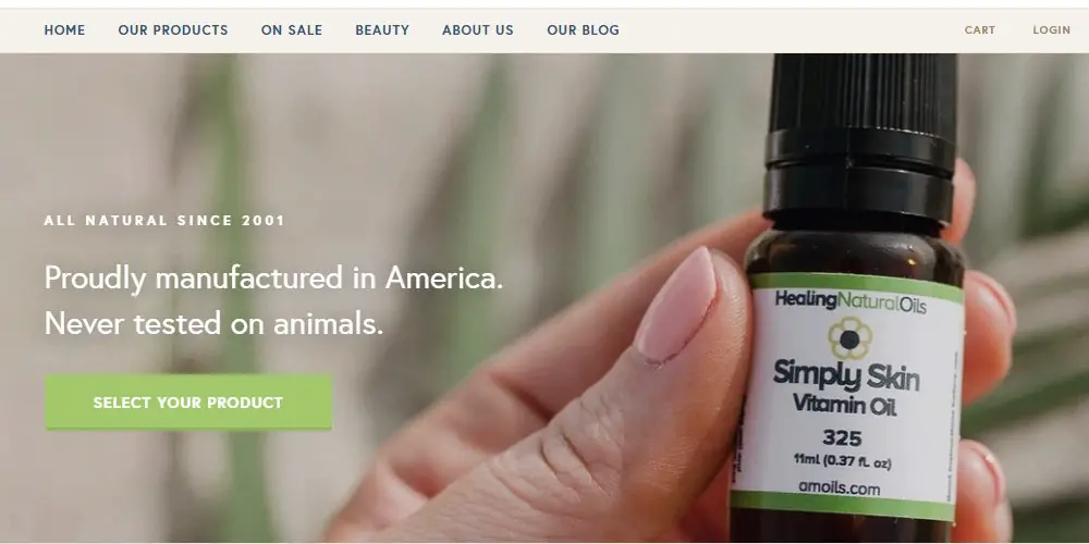 healing natural oils home page